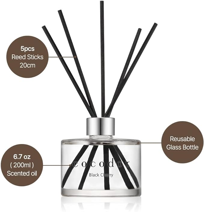 COCODOR Signature Reed Diffuser Set/Garden Lavender / 6.7oz /1 Pack/Home Fragrance Diffuser, Oil Scent Diffuser for Bathroom Shelf Decor