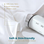 Cobnom® Luxury Organic Feather Down Comforter Twin Size, All-Season Duvet Insert, Fluffy High Fill-Power Down Feather Filled, 100% Cotton Cover, Medium Warm, Ivory White, 68x90 Inch