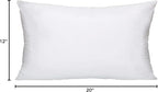 MoonRest® 12x20 Inch Synthetic Down Alternative Rectangle Pillow Insert Form Stuffer for Sofa Shams, Decorative Throw Pillow, Cushion and Bed Pillow Stuffing - Hypoallergenic 12“X 20”