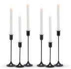 Candlestick Holders, Taper Candle Holders Set of 6, Black Candle Sticks Holder Decor Candelabra for Table Centerpiece, Fireplace Mantel & Housewarming Décor with Gift Box
