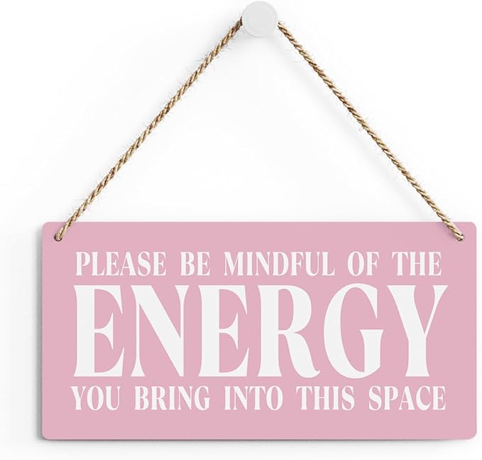 Pink Room Decor Spiritual Decoration Meditation Room Decoration Inspirational Spa Positive Affirmations Wall Decor Wood Plaque Sign Hanging Door Sign Home Office Yoga Room