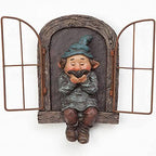 Whimsical Fairy Garden Gnome Statue, Tree Faces Decor Outdoor -5.9 Inch, Funny Garden Tree Decoration,Ideal Patio Yard Lawn Porch Decoration