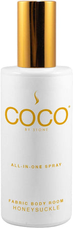 COCO by Stone 5oz All-in-One Spray (Honeysuckle) Shake & Spray Formula for Fabric, Pillows, Interiors, Clothing, Home Fragrance Accessories, Room Perfume, Room Deodorizer, Vegan & Cruelty-Free