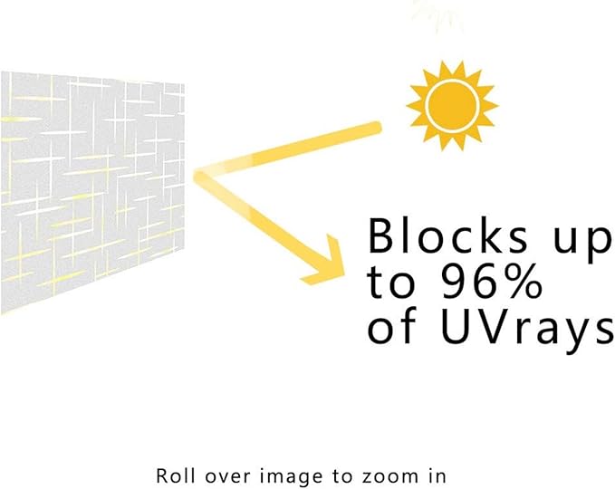 Finnez Frosted Window Film Non-Adhesive, Frosting Privacy Film for Glass Windows, Self Static-Cling Decorative Window Cling for Home Office UV Protection Cross Pattern 11.8 x 118.1 inches