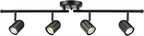 Globe Electric 60029 Roland 4-Light Foldable Track Lighting, Matte Black, Bulb Not Included