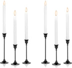 Nuptio Black Candle Holder Candlestick Holders Candle Sticks Holder Tapered Candle Holder Gothic Taper Candle Holders for Halloween Christmas Party Mantel Dinner Home Decoration 2 Sets(6 Pcs)