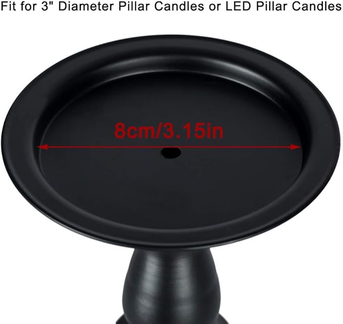 Retro Iron Candle Holder Cylindrical Candle Holder Table Candle Holder for Wedding, Festival and Birthday Candlelight Dinner Decorative Light Home Décor Ornament Wedding Table Ornament (2Pcs)