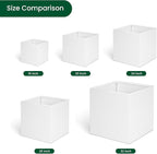 White Steel Planter Square Outdoor Planters Galvanized Steel Planter Box Indoor Metal Large Planters Cube Heavy Duty Flower Pot 24 Inch Modern Commercial Residential for Trees Patio Deck Yard Garden