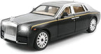 1/24 Diecast Car Model Rolls-Royce Phantom Toy Car, Alloy Collectible Phantom Replica Pull Back Model Car Vehicles with Sound and Light for Kids Boys Girls Birthday Gift