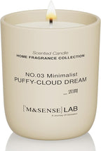 M&SENSE Natural Soy Candle| Puffy-Cloud Dream | 5.3 oz | Minimalist Scented Candle for Relaxation, Gifting, Home Décor | for Bedroom, Office, Party Small