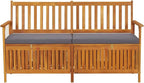 vidaXL Outdoor Storage Bench Deck Box for Patio Furniture Solid Wood Acacia