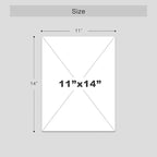 SIGNWIN Adhesive Canvas Poster Mid-Century Modern 1960s Vintage Nordic Polygons Abstract Geometric Digital Art Modern Art Decorative Zen Multicolor Minimalism for Bedroom - 11"x14"x4