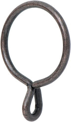 Ivilon Drapery Eyelet Curtain Rings - 1.7" Ring for Curtain Hook Pins, Set of 14 - Oil Rubbed Bronze (ORB)