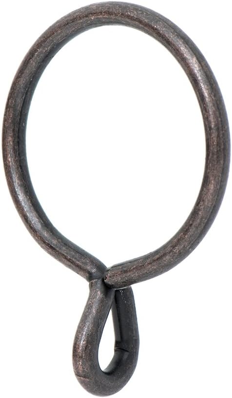 Ivilon Drapery Eyelet Curtain Rings - 1.7" Ring for Curtain Hook Pins, Set of 14 - Oil Rubbed Bronze (ORB)