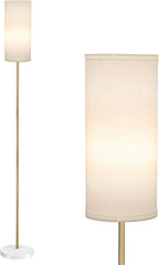 BoostArea Floor Lamp for Living Room with 3 Color Temperatures Bulb, Modern Floor Lamps, Classic Tall Lamp for Office, Standing Lamps for Bedroom, Kids Room, Study(9W LED Bulb, White Linen Shade)