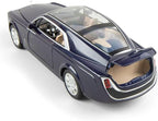1/24 Rolls-Royce Sweptail Toy Car Alloy Diecast Collectible Model Car for Kids Gift, Pull Back Toy Car with Sound and Light, Classic Double Door, Car Logo Can be Folded