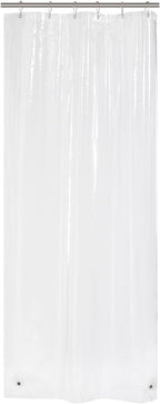 AmazerBath Small Shower Curtain Liner, 36x72 Stall Plastic Clear Shower Curtain Liner, PEVA Cute Narrow Shower Liner, Stand Up Shower Curtain Liners with 2 Magnets and 6 Rustproof Grommet Holes