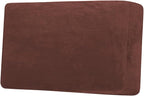 H.VERSAILTEX Velvet Stretch Individual Cushion Cover Plush Cushion Slipcover for Loveseat Sofa Furniture Protector Seat Cushion Sofa Cover (1 Piece Loveseat Cushion Cover, Burnt Brick)