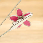 8-Branch Family Tree Picture Frame Holder, Card Photo Clips Holder Desk Stand for Memo Paper Note Photo Christmas Wedding Card Display (Rose Red Flower)