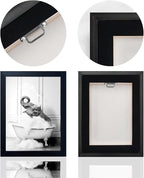 Framed Bathroom Decor Wall Art Elephant in Bathtub Pictures Wall Decor Funny Black and White Animal Canvas Print Artworks for Bathroom