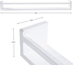 AZSKY Classic Nursery Book Shelves White Wall Book Shelves Kids Bookshelf for Bedroom Bathroom Décor Wall Ledge Shelves 36 in Hanging Shelves a Set of 3