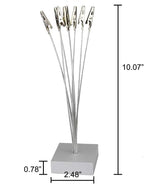 8-Branch Family Tree Picture Frame Holder, Card Photo Clips Holder Desk Stand for Memo Paper Note Photo Christmas Wedding Card Display (Silver Alligator Clip)