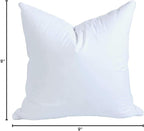 MoonRest® 9x9 Inch Synthetic Down Alternative Square Pillow Insert Form Stuffer for Sofa Shams, Decorative Throw Pillow, Cushion and Bed Pillow Stuffing - Hypoallergenic 9” X 9”