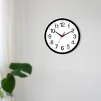 12 Inch Wall Clock Modern Battery Operated Silent Non Ticking Analog for Bedroom Office Living Room Home Kitchen Bathroom(Black)