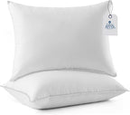 DAN RIVER Double Needle Pillows Queen (20x28), Set of 2 | White Hotel Pillows | Cooling Pillow for Side Sleepers | Back Sleeper Pillows | Best Pillows for Sleeping | Dorm Room Essentials