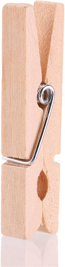 DECORA 45mm Sturdy Heavy-Duty Wooden Clothespins for Photo Clips Scrap Booking Crafts Gift Wrapping,100 Pieces