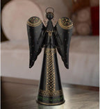 Regal Art & Gift Angel Statue - Metal Indoor/Outdoor Garden Statue Deals, Elegant Garden Decor, Beautiful Gifts for Women, Exquisite Angel Statues for Garden,23-Inch, Black/Gold