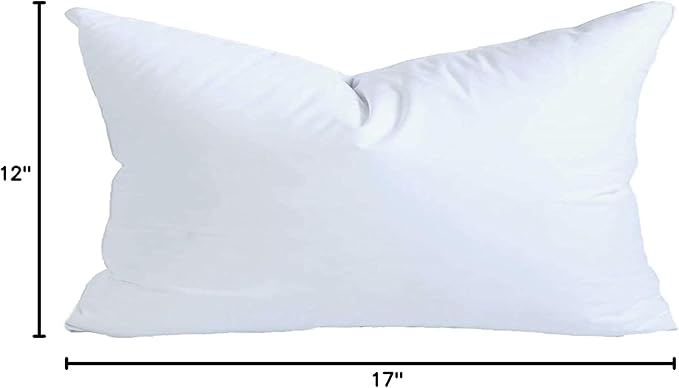 MoonRest® 12x17 Inch Synthetic Down Alternative Rectangle Pillow Insert Form Stuffer for Sofa Shams, Decorative Throw Pillow, Cushion and Bed Pillow Stuffing - Hypoallergenic 12“X 17”