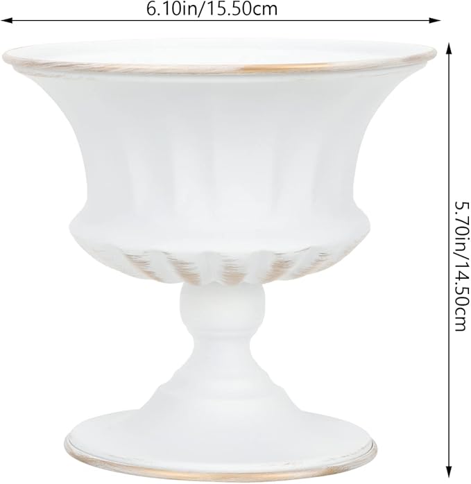 Vintage vase Iron urn Planter Decorative Table Front Porch urns House Plants Indoors Live urn Pot Outdoor Plant Pot Creative Flower Container Small Succulents Wrought Iron