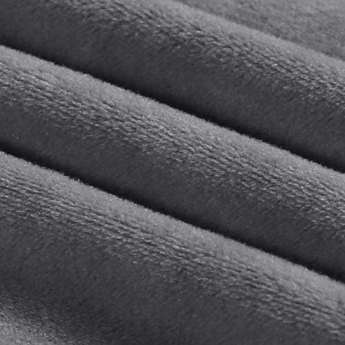 PrinceDeco Sectional Couch Covers 4 Pieces Velvet Separate Couch Cushion Covers L Shape for Left/Right Chaise Sectional Couch with Elastic Bottom (3 Seater + 1 Chaise,Grey)