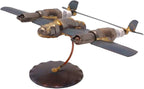 P-38 Lightning Collectible Handmade Metal Art Figurine, Desk Accessories, Trophy, Boss Gift, Home Office Décor, Aircraft