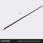 Curtain Wand - Aluminum Curtain and Drapery Pull Rod with Stainless Steel Hardware for Curtains, Draperies, and Room Divider Curtains - 48 Inches, Metallic Black - Pack of 2