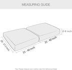 Yates Home PU Leather Couch Sofa Cushion Slipcover Water-Proof Elastic Chair Seat Covers Loveseat Slip Cover for Settee Seater Replacement in Living Room（2 Piece Large Sofa Cushion Covers, Chocolate