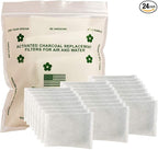 Green Piece® 24 Pack Overstuffed All-Natural Diaper Pail Deodorizer | Activated Charcoal Air Purifier Compatible with Diaper Pails, Shoe Closets, Trash Cans, Pets - Made in The USA by Green Piece