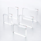 Acrylic Picture Frame, Clear Freestanding Double Sided 20mm Thickness Frameless Magnetic Photo Frames Desktop Display with Gift Box Package (5x7 4 pack)