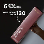 Folkulture Incense Sticks with Incense Holder | Set of 6 (120) Fall Insence-Sticks with 45 Min Burn Time | Cinnamon, Pumpkin Incense | Organic Fall Scents for Home | Fall Essentials for Meditation