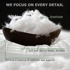 Pillows Queen Size Set of 2, Soft Bed Queen Pillows for Sleeping, Down Alternative Pillows 2 Pack for Back, Stomach or Side Sleepers, Fluffy Cooling Hotel Pillows, Machine Washable