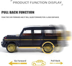 1/32 Scale Die-Cast Car Model Collectible Vehicle, Zinc Alloy Pull Back Toy Car with Sound and Light, Suitable for Adults, Boys and Girls (Black)