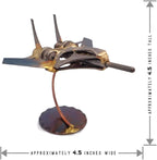 Jet Fighter Collectible Handmade Metal Art Figurine, Desk Accessories, Trophy, Boss Gift, Home Office Décor, Airplane