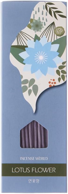 Incense Sticks (Sandalwood), 120 Sticks, Korean Incense Stick, Over 90% Natural Scents, Premium Quality, Purple (Lotus Flower)