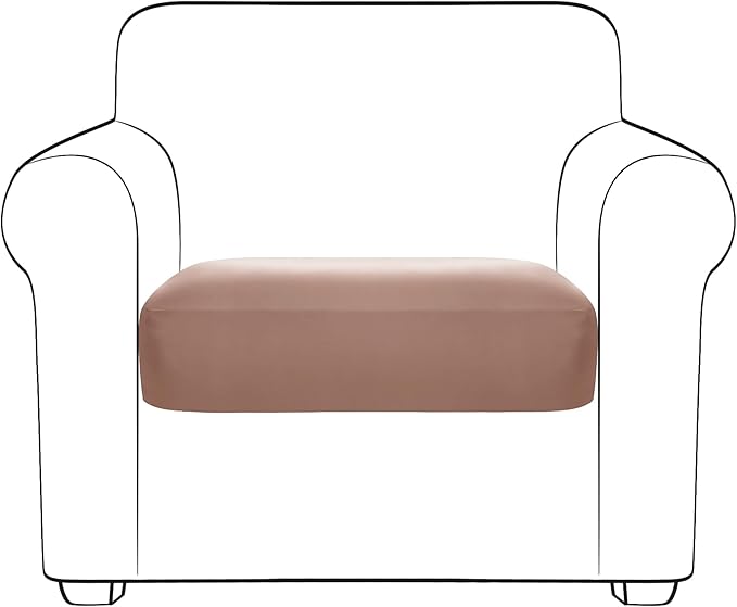 Yates Home PU Leather Couch Sofa Cushion Slipcover Water-Proof Elastic Chair RV Seat Covers Loveseat Sofa Furniture Protector Slip Cover for Seater Replacement in Living Room（Chair, Light Brown）