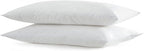 SILUI Ultra Thin Flat Soft Pillows Standard Size Set of 2 Pack Bed Pillow Down Alternative Fill for Side Back Stomach Sleepers, 20x26 Inches, White