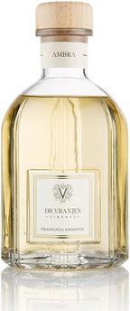 Dr. Vranjes - Ambra 1250 ml Diffuser + Double Pack of White Sticks (3 Pieces Bundle)- Luxury Home Fragrance, Made in Italy, Main Scent: Oriental, Olfactory Pyramid: Amber, Patchouli, Sandalwood