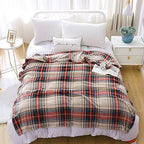 MERRYLIFE Tartan Plaid Print Throw Blanket Decorative Fleece Throw | Ultra-Plush Colorful | Couch Blanket Travel Lap | Home Gift Use(60" 90",Tartan)