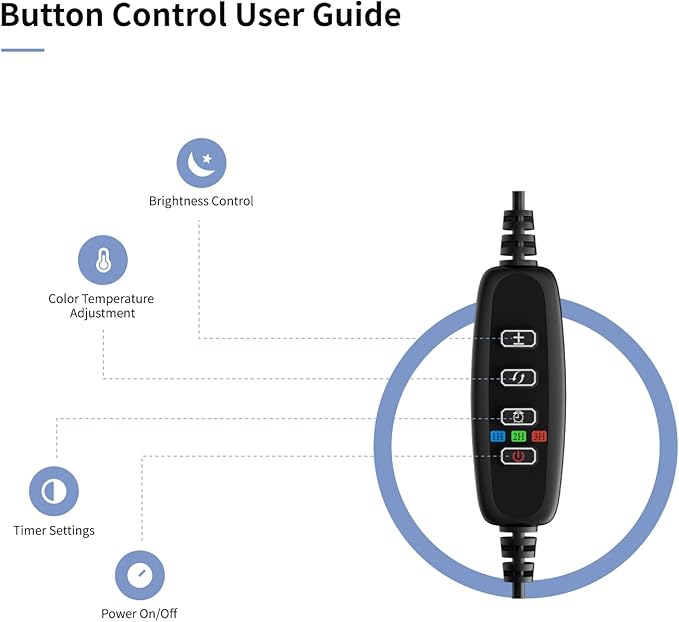 AXX Metal Desk Lamp, 24-Inch Table Light for Home Office/Bedroom/College Dorm Room, LED Bulb Included, 1000LM, 3 Color Modes, 10 Dimmable Levels, Black