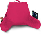 Nestl Reading Pillow for Kids, Small Bed Pillow, Back Pillow for Sitting in Bed, Memory Foam Chair Pillow, Reading & Bed Rest Pillows, Hot Pink Back Pillow for Bed, Arm Pillow with Pockets